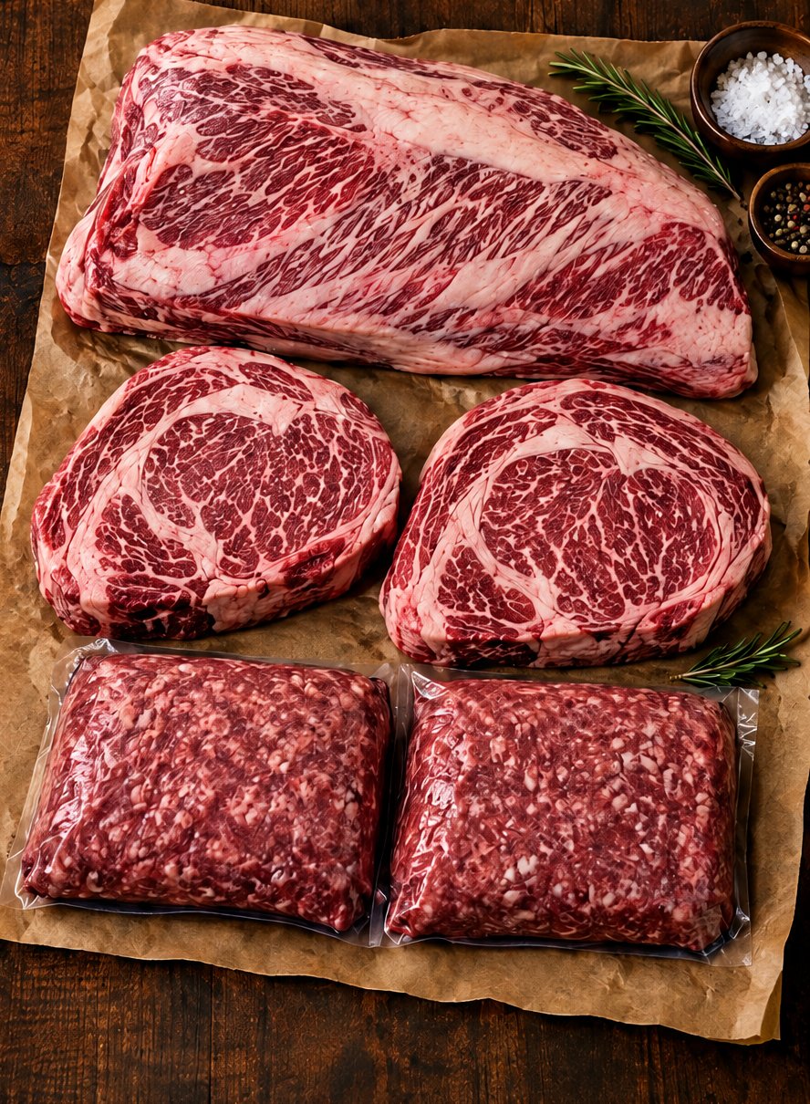 The Pitmaster Box: wagyu brisket, two ribeyes and ground wagyu